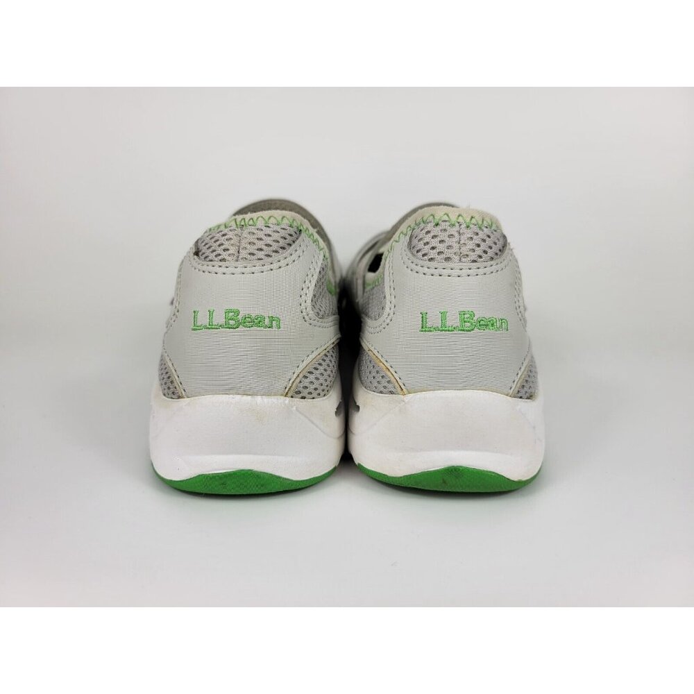 LL Bean Two Strap Mary Jane Shoes Sneakers Womens Size 8 Gray White Green 260976 - Picture 2 of 9